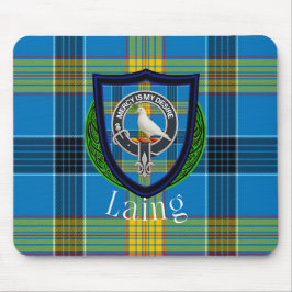 Mousepad Laing Scottish Clan Tartan & Crest