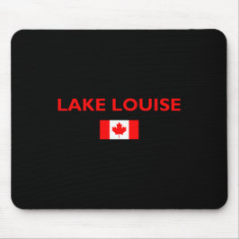 Mousepad Lake Louise Canada Flag Dark Color