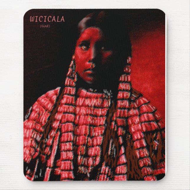 Mousepad Lakhotah girl dentro a tipi (Frente)