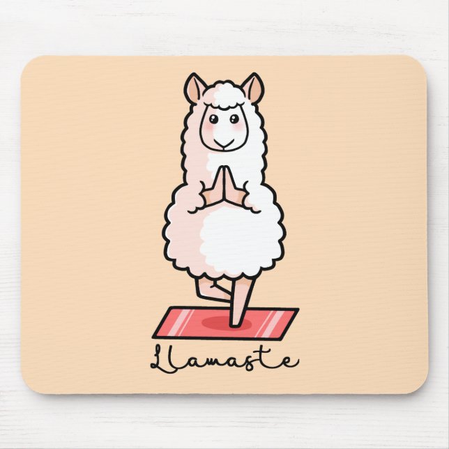 Mousepad Lama da ioga - Llamaste (Frente)