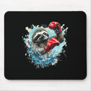 Mousepad Lama de Boxing com luvas de boxe Engraçada B
