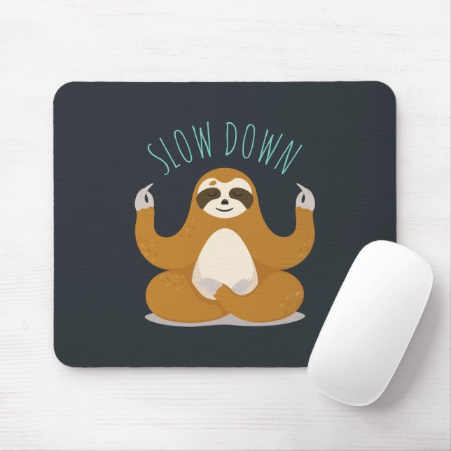 Mousepad Lama no Lotus Yoga Pose "Devagar" (Com mouse)