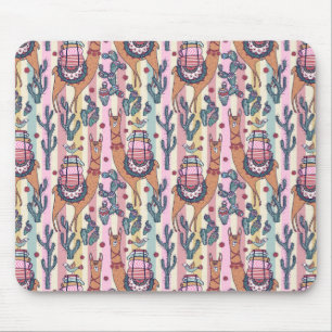 Mousepad Lamas no teste padrão das listras
