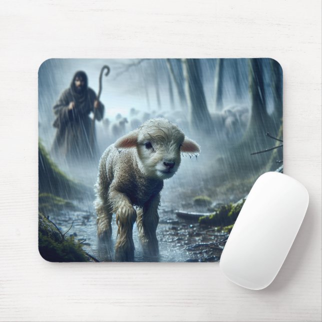 Mousepad Lamb Perdido Na Floresta Chuva (Com mouse)