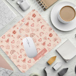 Mousepad Lâmpada | Terracotta Boho Nome do Padrão Previsto<br><div class="desc">Sombras de pincelada e terracota abrigam neste design de padrão de matiz cardíaca. Simplesmente adicione o nome e todos estão definidos. Esta design é excelente para aniversários,  favores noivas,  amigos,  Dias de os namorados,  e só porque! Design de padrão composto por Designs Holiday Hearts.</div>