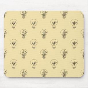 Mousepad Lâmpadas fluorescentes amarelas claras de vintage