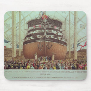 Mousepad Lançamento de H.M.S. Real Albert, navio a vapor d
