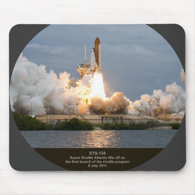 Mousepad Lançamento final STS-135 Atlantis do vaivém (Frente)
