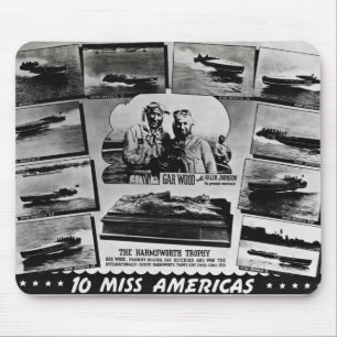 Mousepad Lancha de madeira do vintage do peixe-agulha que
