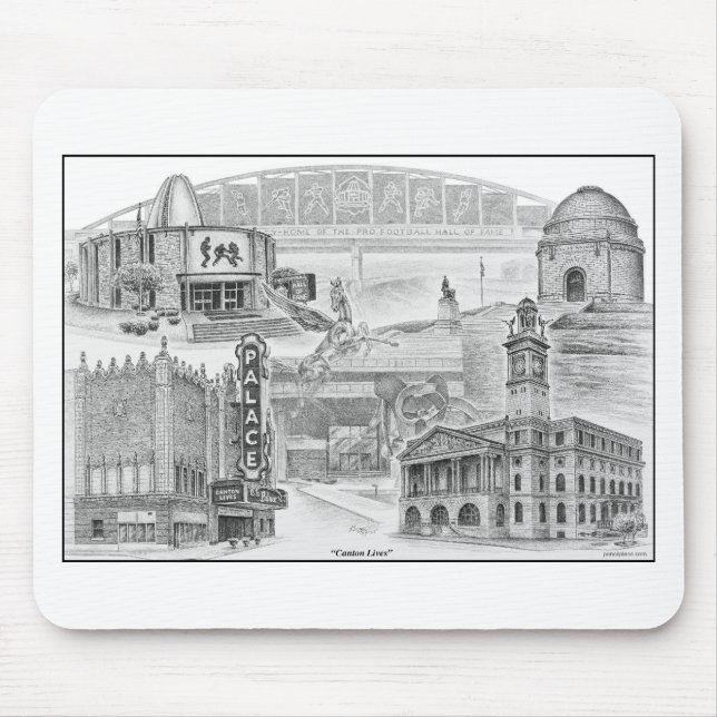 Mousepad Landmarks Históricos de Canton Ohio (Frente)