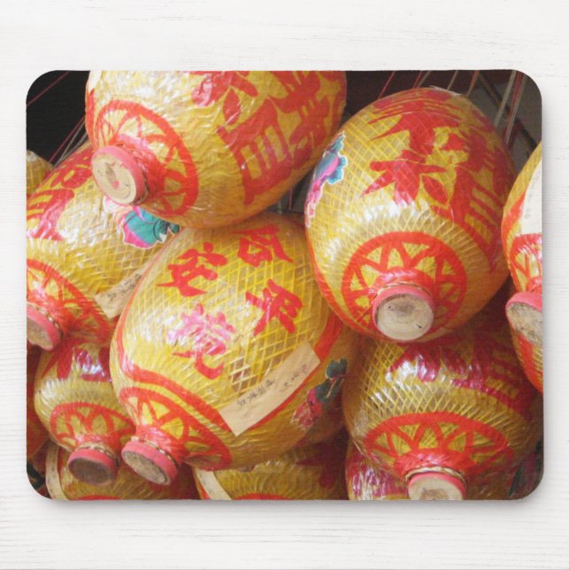 Mousepad Lanteras de Papel Chinês Sortudos (Frente)