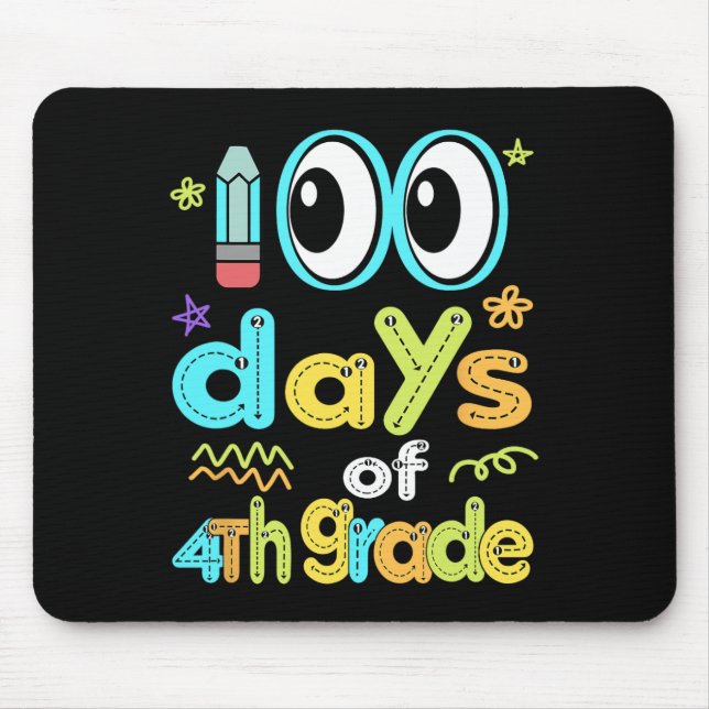 Mousepad Lápis 100 Dias Do 4º Grau 100º Dia Da Escola G (Frente)