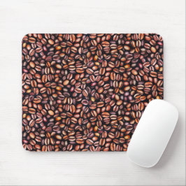 Mousepad Lápis De Café De Feijão De Desenho, Castanho Russo