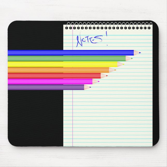 Mousepad Lápis e notebook (Frente)