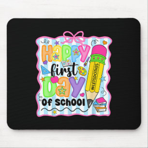 Mousepad Lápis Feliz Primeiro Dia De Aula Professor Criança