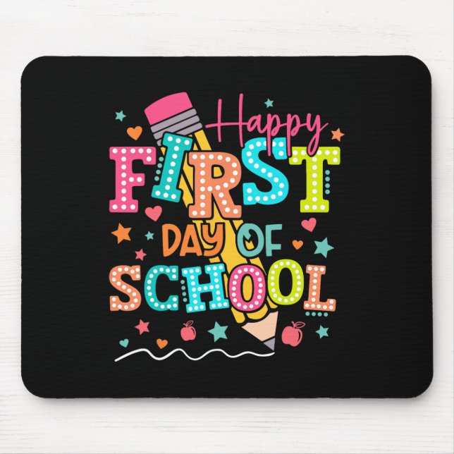Mousepad Lápis Primeiro Dia De Aula Professor Crianças Ck T (Frente)