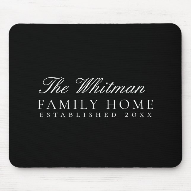 Mousepad Lar da Família Preta (Frente)