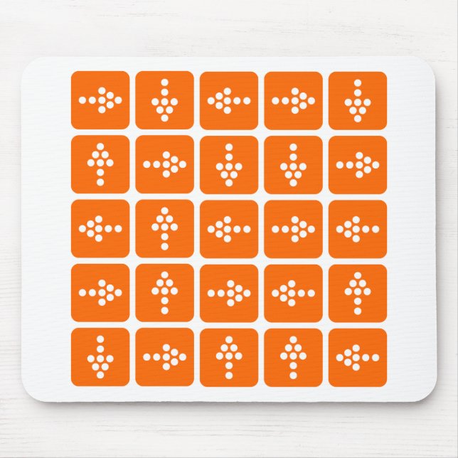Mousepad Laranja ao quadrado de setas LED (Frente)