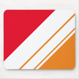 Mousepad Laranja Brilhante Divertida Tendência com Listras 