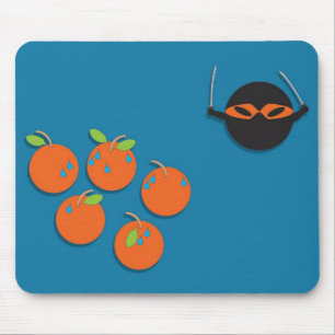 Mousepad Laranja de Ninja