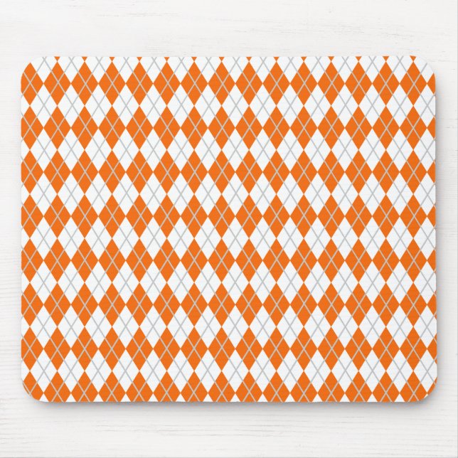 Mousepad Laranja e Estilo Branco (Frente)