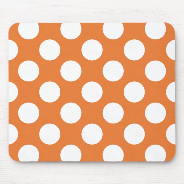 Mousepad Laranja e Pontos Brancos (Frente)