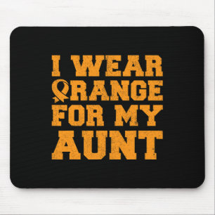 Mousepad Laranja Para Minha Tia Leucemia Cancer de Consciên
