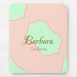 Mousepad Laranja verde pastel boho adicionar nome lugar rús