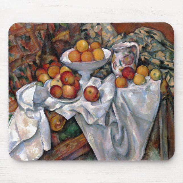 Mousepad Laranjas da Vida Estática - Paul Cezanne Pintura (Frente)