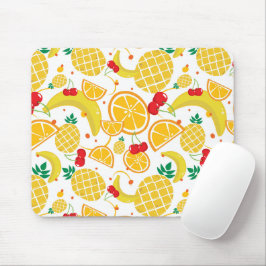 Mousepad Laranjas de abacaxi de banana e Fruta de diversão 