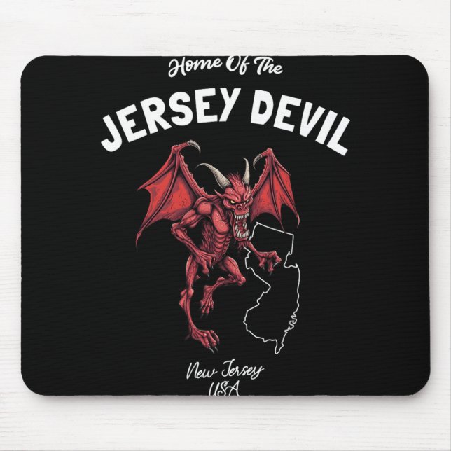 Mousepad Larva Do Diabo De Jersey Nova Jersey EUA Críptido (Frente)