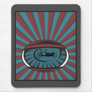 Mousepad Lastenrad im Auge mit Strahlen