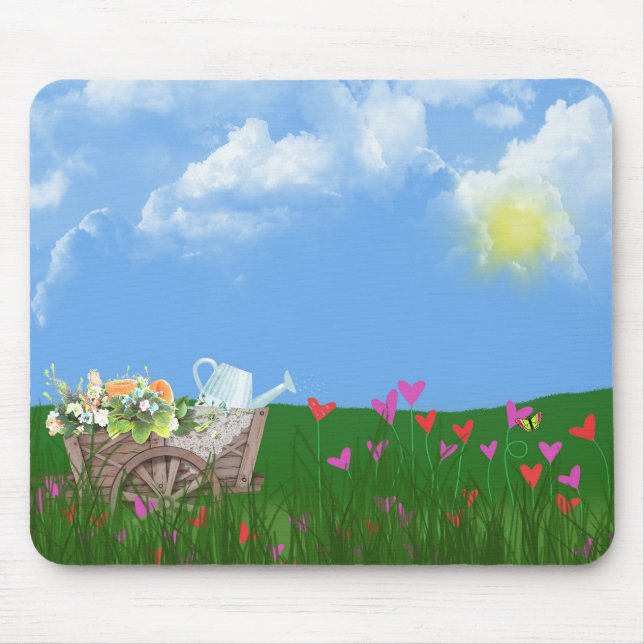 Mousepad lata aspergida em carrinho de rodas (Frente)