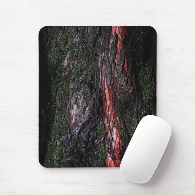Mousepad Latido de madeira de mossy (Com mouse)