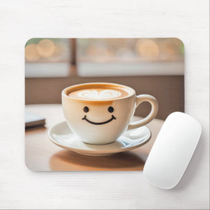 Mousepad Latte Sorrindo Por Janela Sunny