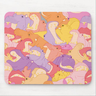 Mousepad Laughing Hippos - warm colours