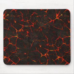 Mousepad Lava à terra derretida rachada do vulcão da roch