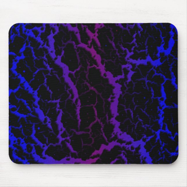 Mousepad Lava de espaço rachada - Azul/Roxo (Frente)
