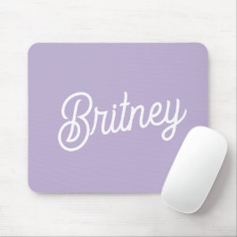 Mousepad Lavanda Chic Personalizada Nome do Monograma Roxo