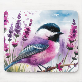 Mousepad Lavanda de aquarela e Frango