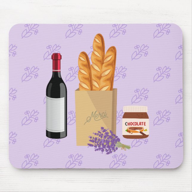 Mousepad Lavanda do mercado francês (Frente)