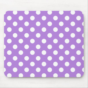 Mousepad Lavanda e bolinhas brancas