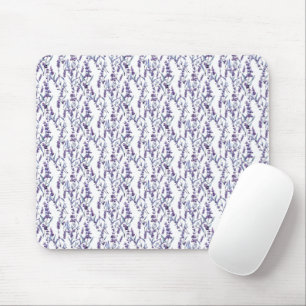 Mousepad Lavanda Floral em Branco