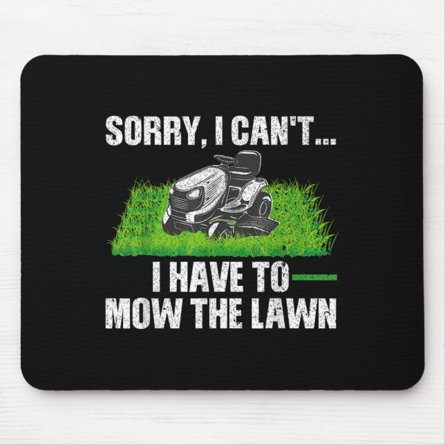 Mousepad Lawn Mower Novelelty Para Homens Mulheres Crianças (Frente)