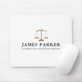 Mousepad Lawyer Attorney At Law Classy White