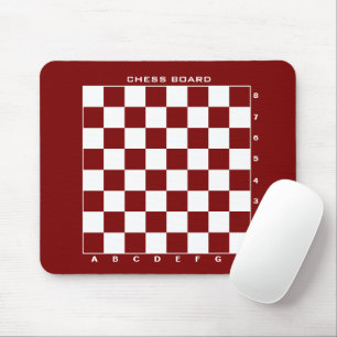 Mousepad Layout do conselho de xadrez com números e letras