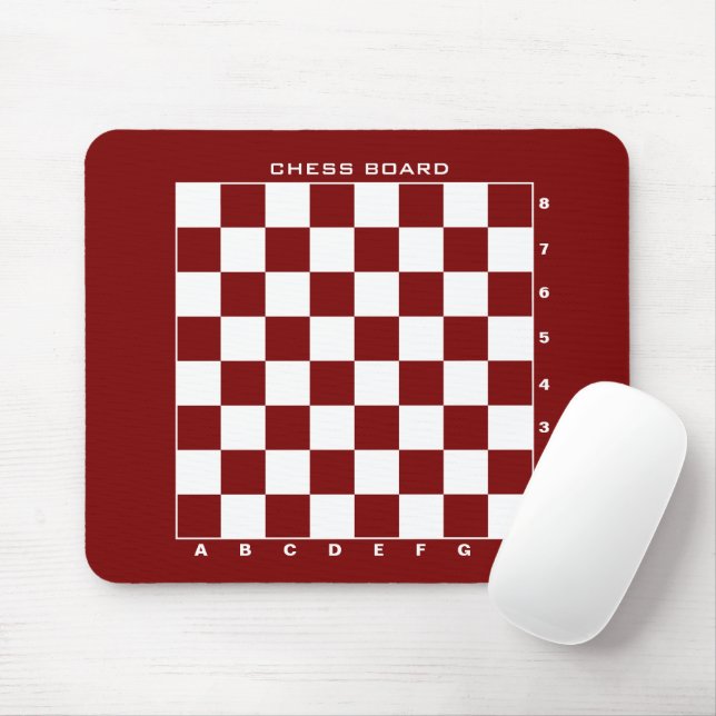 Mousepad Layout do conselho de xadrez com números e letras  (Com mouse)