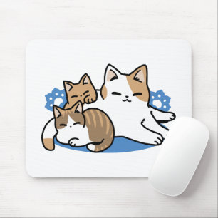 Mousepad Lazer - Design de Gatos Preguiçosos