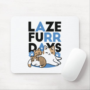 Mousepad Lazer - Design de Gatos Preguiçosos