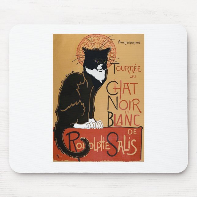 Mousepad Le Chat Noir et Blanc (Frente)